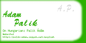 adam palik business card