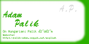 adam palik business card